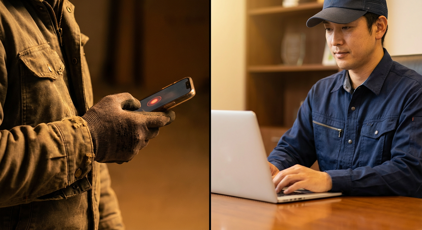 Home service contractor managing Google Business Profile reviews for local SEO success.